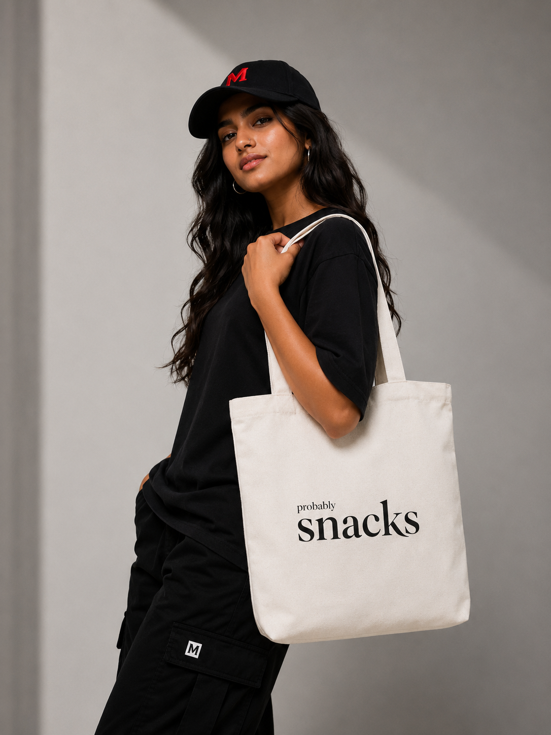Probably Snacks — Minimalist Typography Tote