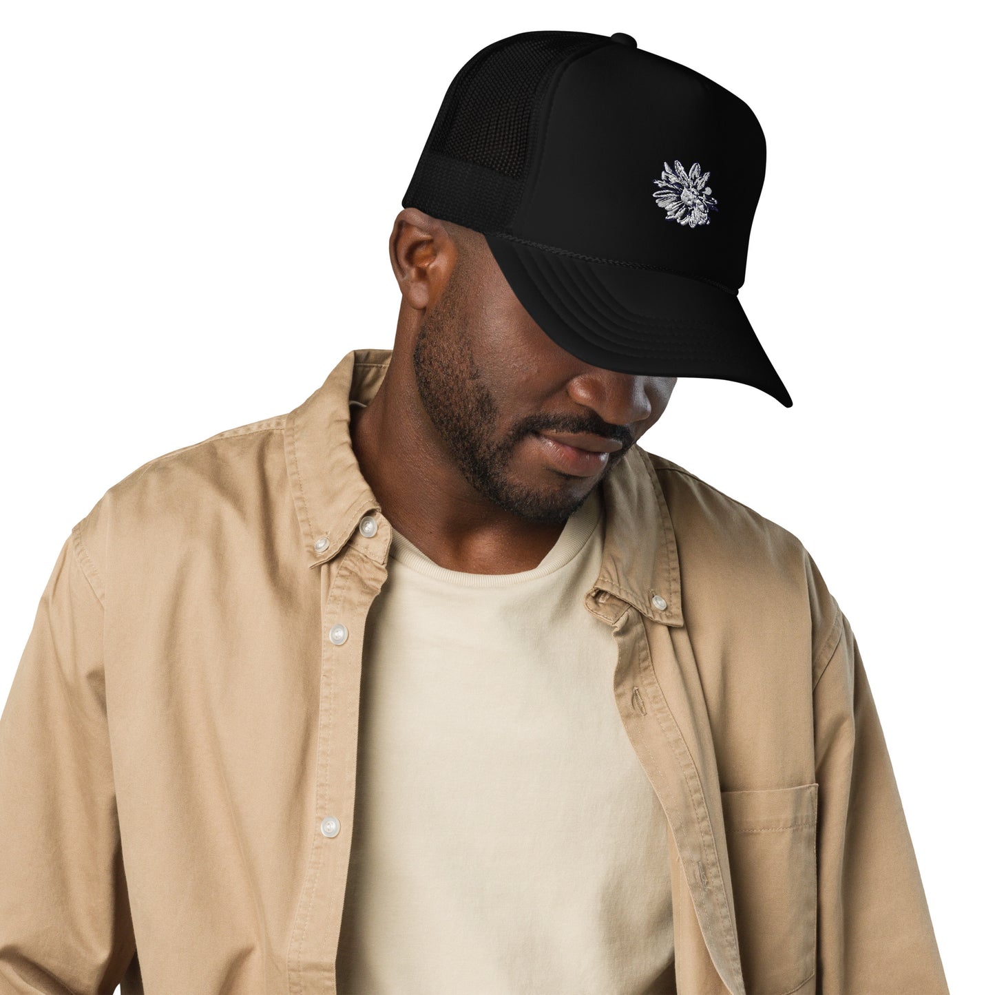 flower trucker hat