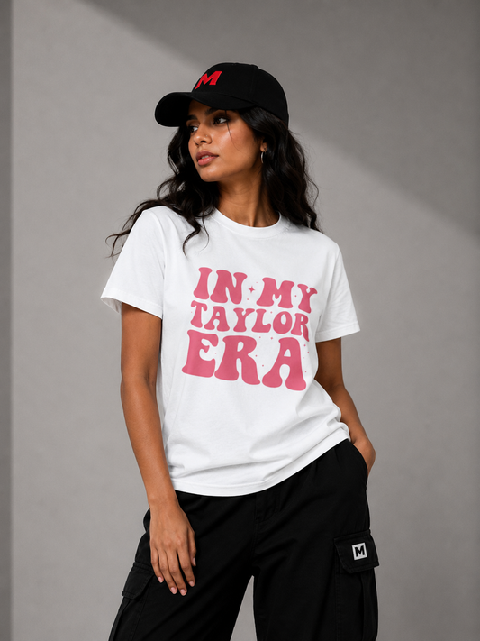 In My Taylor Era Retro Groovy Typography Supima Tee