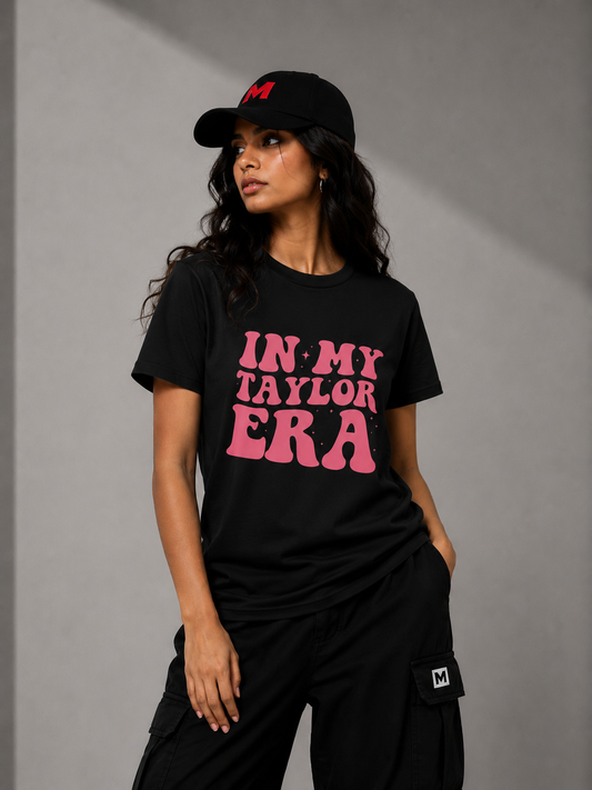 In My Taylor Era Retro Groovy Typography Supima Tee