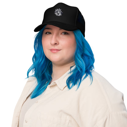 flower trucker hat